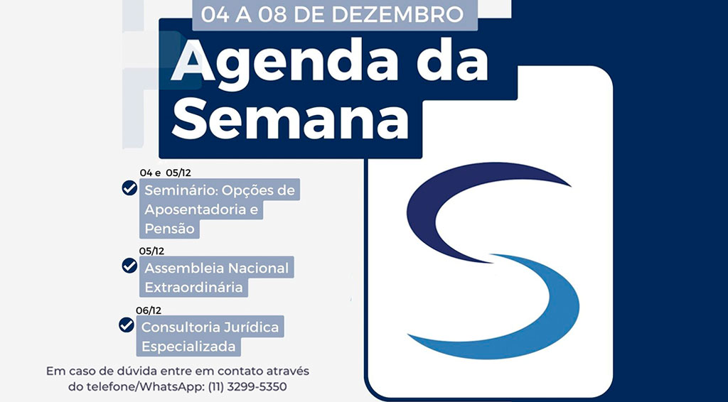 Agenda da Semana - 04/12 a 08/12