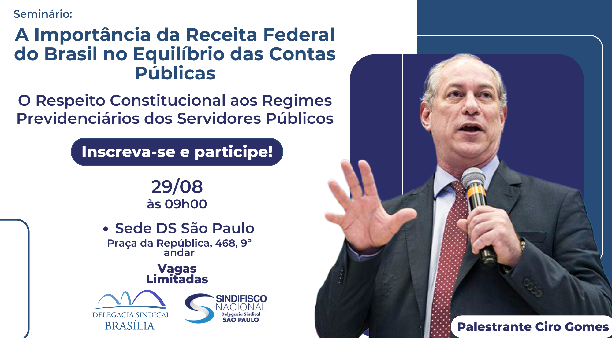 (29/07) Seminário: A Importância da Receita Federal do Brasil no Equilíbrio das Contas Públicas