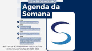 Agenda da Semana - 26 a 30 de agosto de 2024