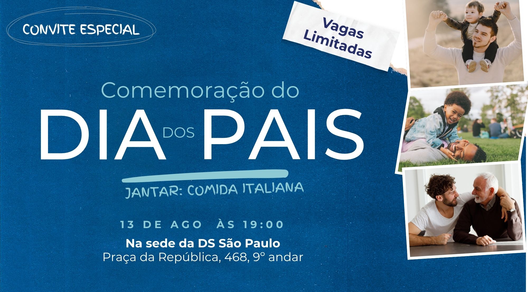 DS/SP realizará jantar especial do Dia dos Pais