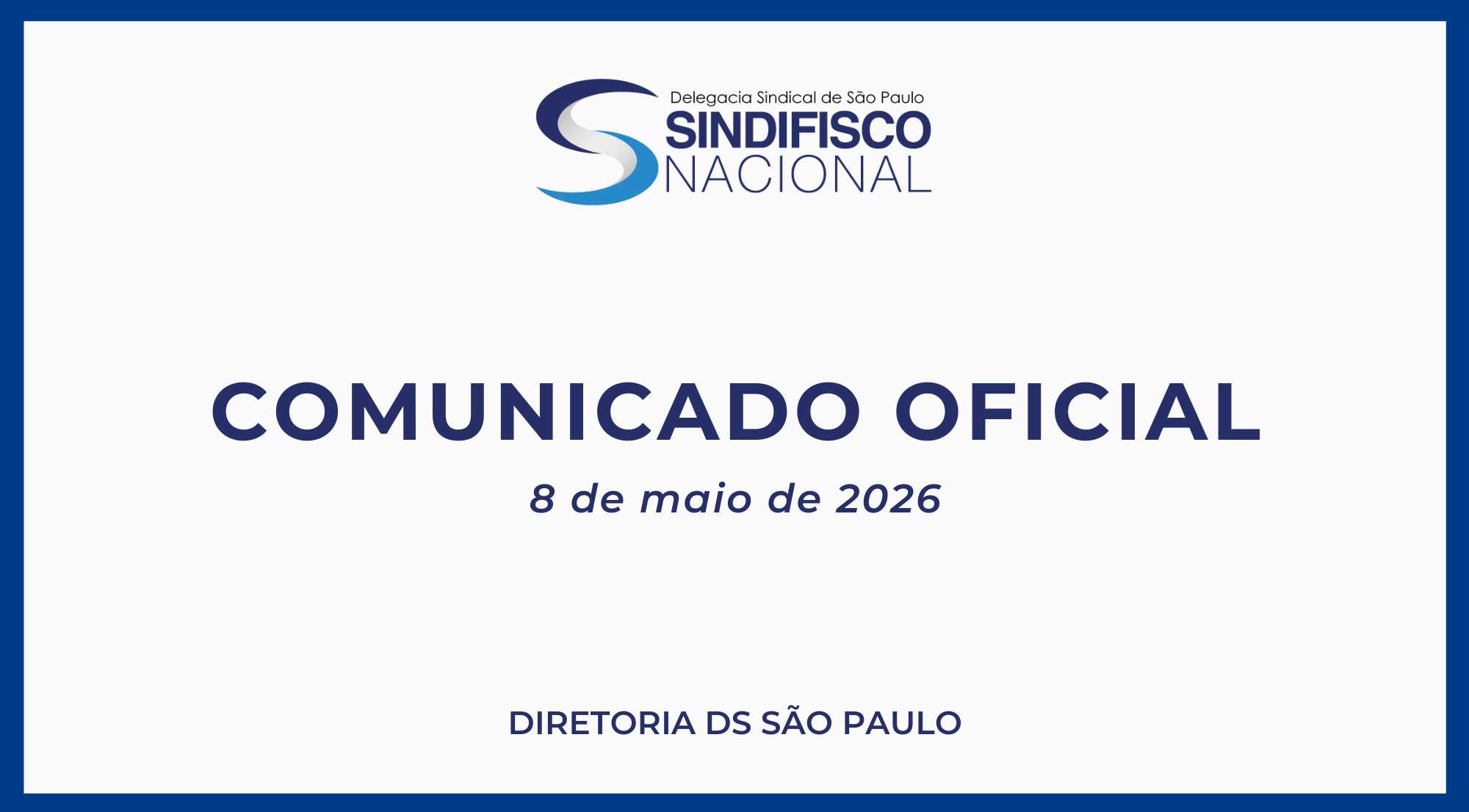 Comunicado aos filiados sobre as Festas de Confraternização