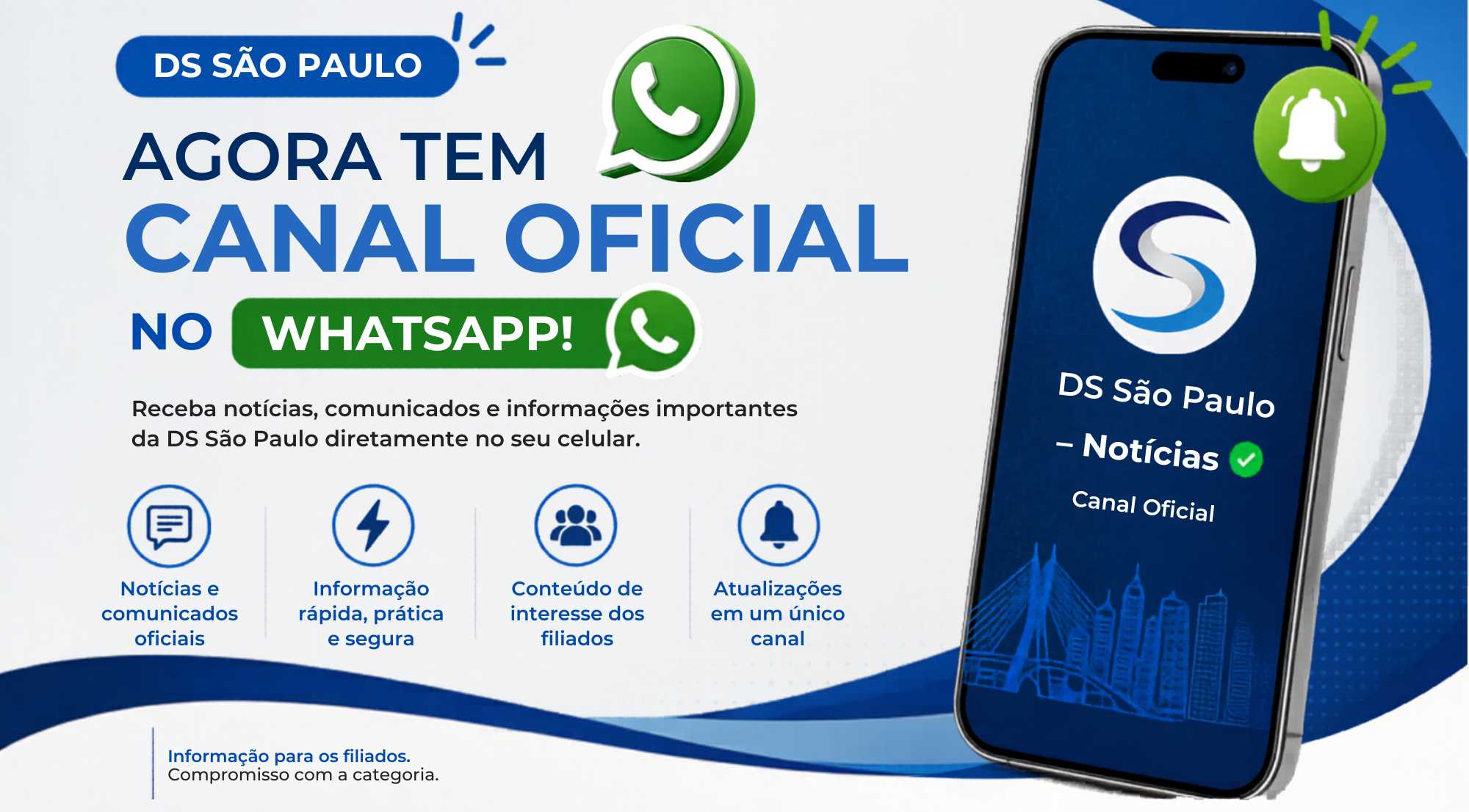 DS São Paulo lança novo canal oficial no WhatsApp