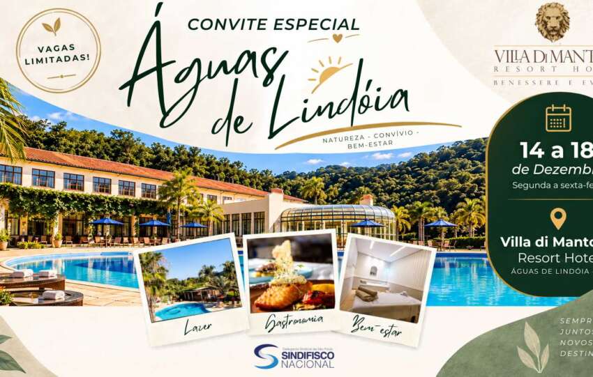 DS/SP realizará viagem de final de ano para Águas de Lindóia