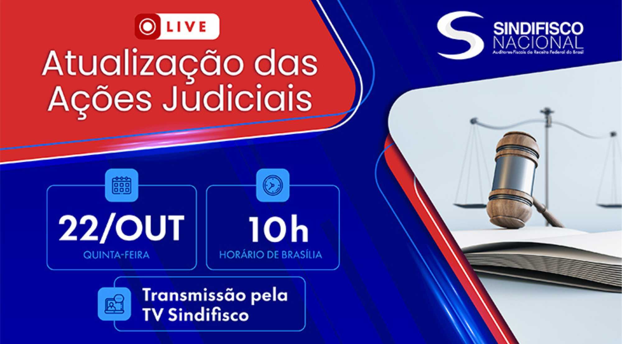 Adicionais ocupacionais, progressão funcional e bônus serão temas de live na próxima quinta (22)